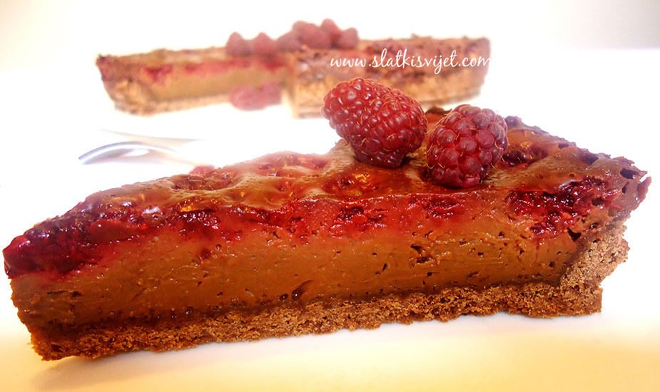 Image for: Čokoladni tart s malinama
