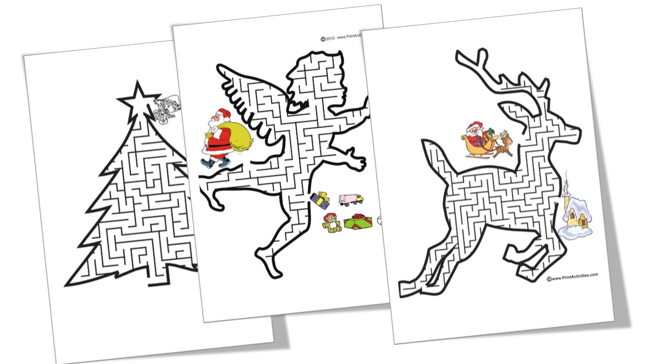 Image for: Božićni labirinti za printanje