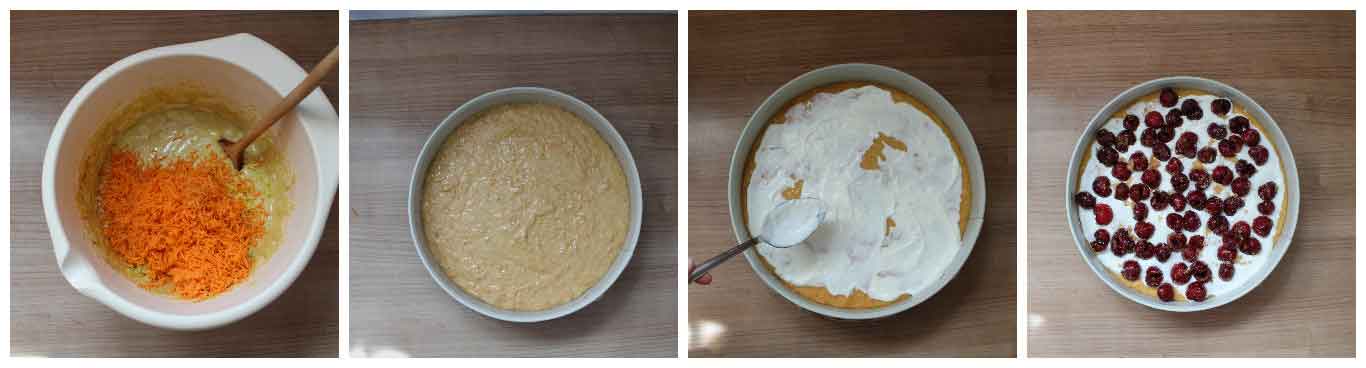 Image for: Rustikalna torta s mrkvom i trešnjama