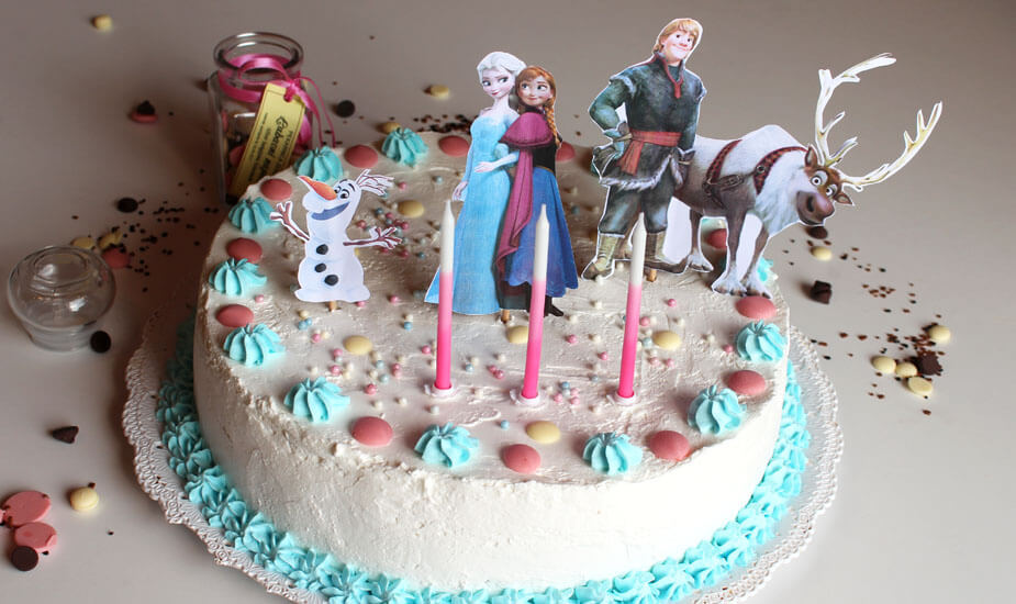 Image for: FROZEN: Dekoracija rođendanske torte za djevojčice