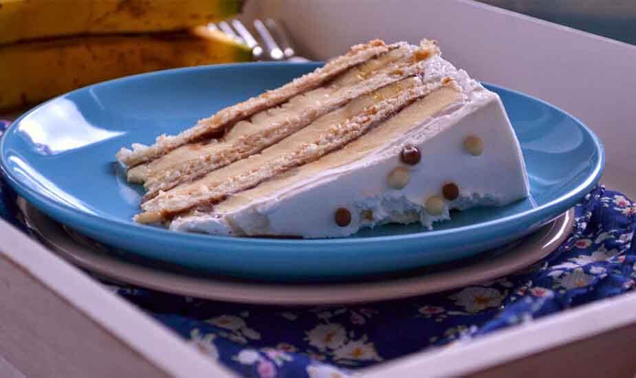 banana split torta s bademima