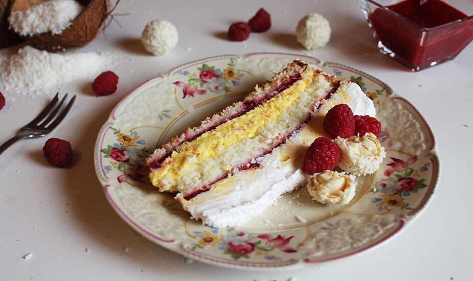 Image for: Raffaello torta s malinama i bijelom čokoladom