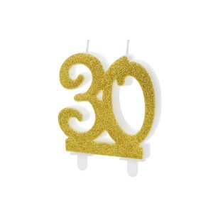 Rođendanska svjećica, 30. rođendan, zlatna