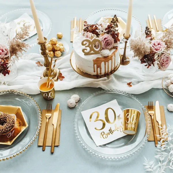 Rođendanska svjećica, 30. rođendan, zlatna - Slika 4