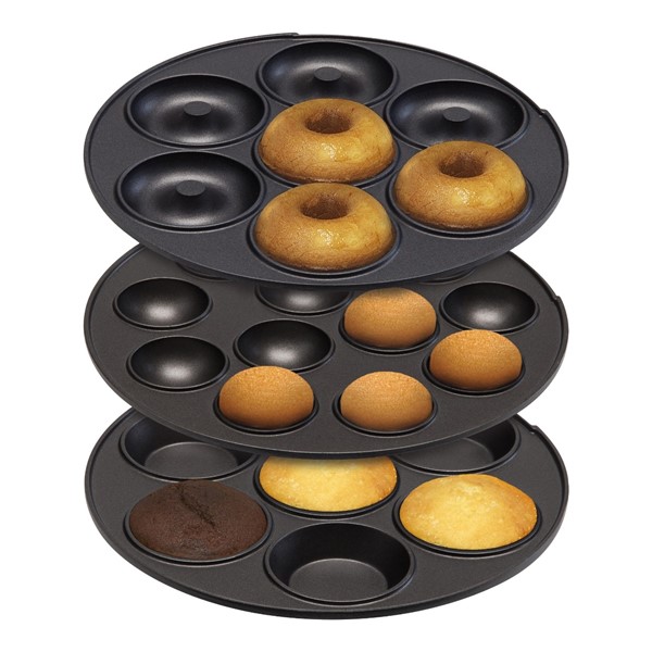 3u1 Pekač za muffine, Cake pops i Donut krafne 700W, roza | Bestron - Slika 2