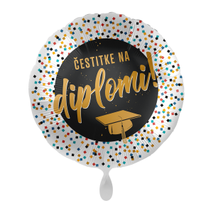Folijski balon, Čestitke na diplomi, 43 cm