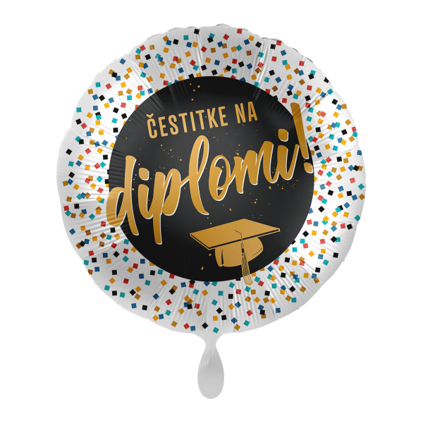 Folijski balon, Čestitke na diplomi, 43 cm