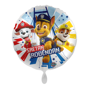 Folijski balon, Sretan rođendan, Paw Patrol, 43 cm