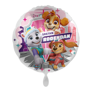 Folijski balon, Sretan rođendan, Paw Patrol, 43 cm