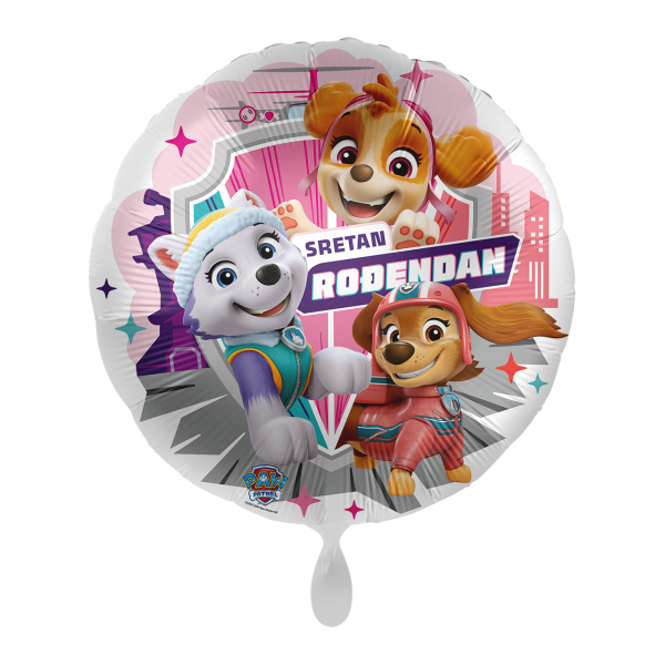 Folijski balon, Sretan rođendan, Paw Patrol, 43 cm