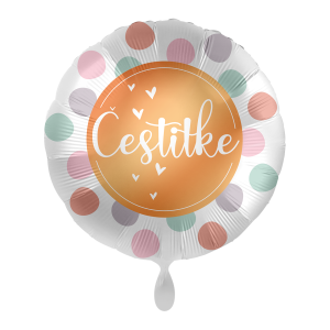 Folijski balon, Čestitke, 43 cm