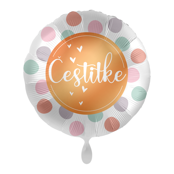 Folijski balon, Čestitke, 43 cm