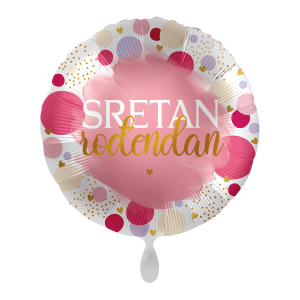 Folijski balon, Sretan rođendan, 43 cm