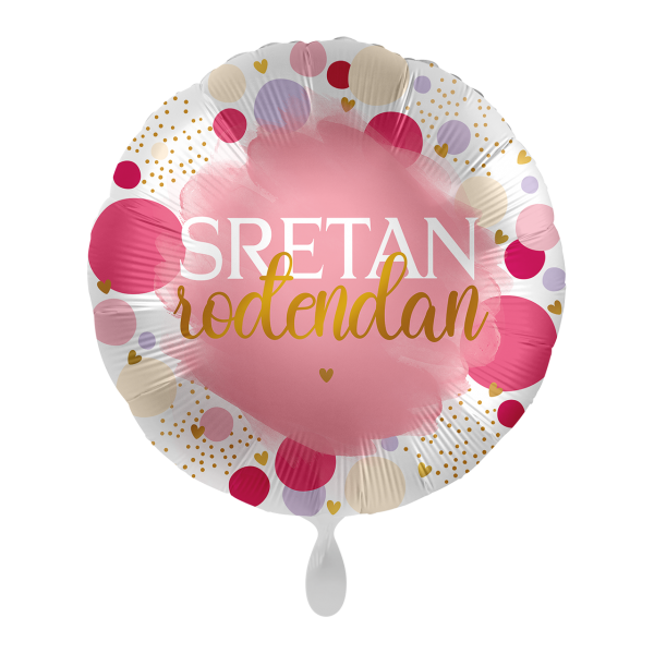 Folijski balon, Sretan rođendan, 43 cm