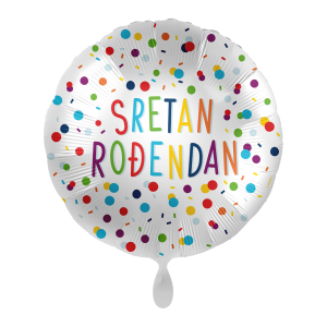 Folijski balon, Sretan rođendan, 43 cm