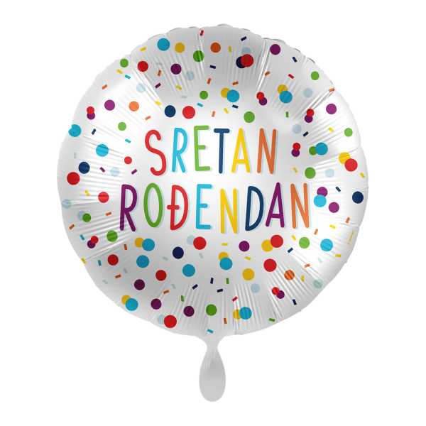 Folijski balon, Sretan rođendan, 43 cm