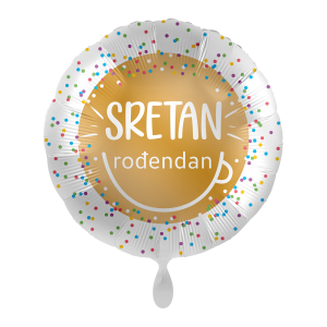 Folijski balon, Sretan rođendan, 43 cm