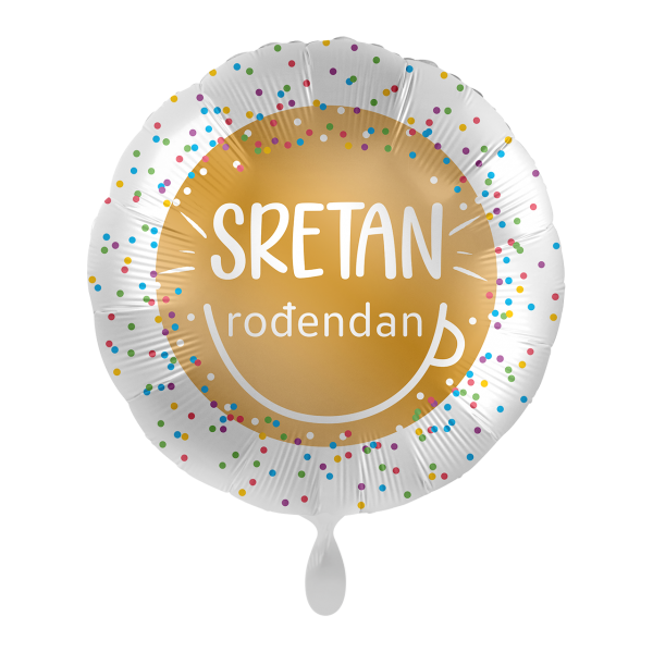 Folijski balon, Sretan rođendan, 43 cm