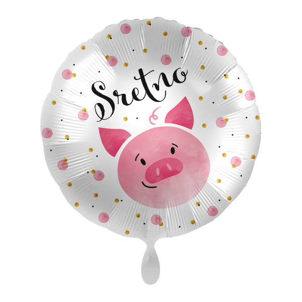Folijski balon, Sretno, 43 cm