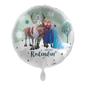Folijski balon, Frozen, Sretan rođendan, 43 cm