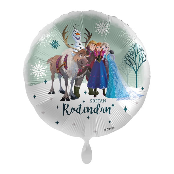 Folijski balon, Frozen, Sretan rođendan, 43 cm