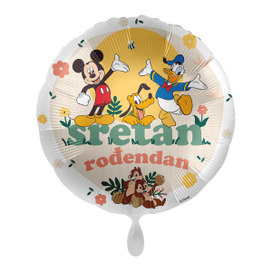 Folijski balon Mickey Mouse, Sretan rođendan, 43 cm