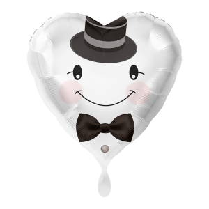 Folijski balon srce, mladoženja, 43 cm