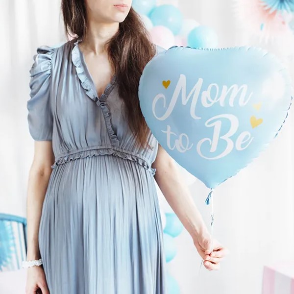 Folijski balon Mom to be, plavi, 35 cm - Slika 2
