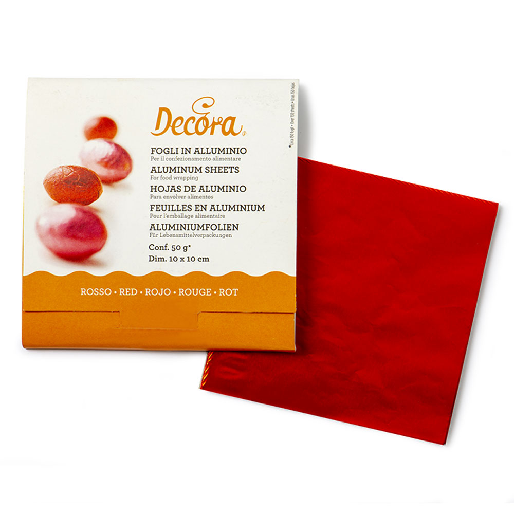 Folijski omoti za čokoladne praline, crveni, 150 kom