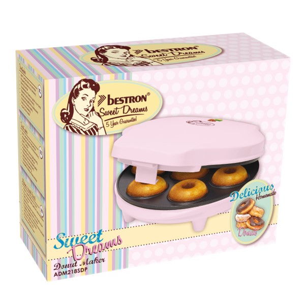 Donut pekač za krafne 700W, roza | Bestron - Slika 4