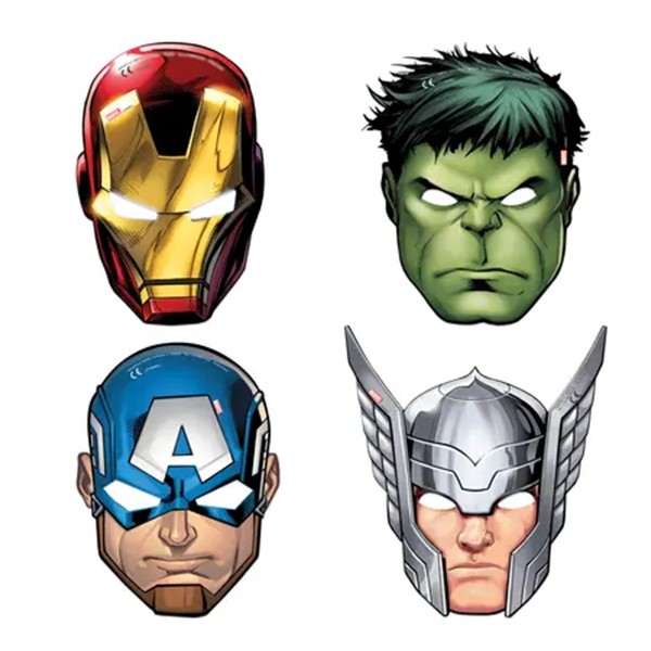 Papirnate maske Marvel Avengers, 6 kom