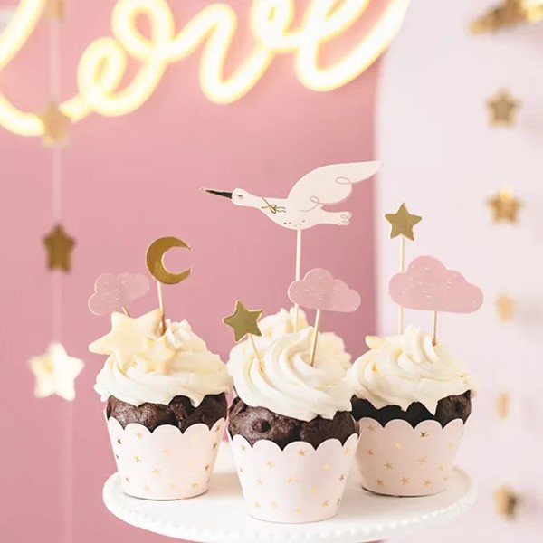 Mini topperi za torte i kolače, motiv rode, 7 kom - Slika 2