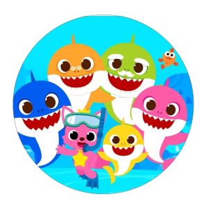 Jestiva pokrivka, okrugla, Baby Shark
