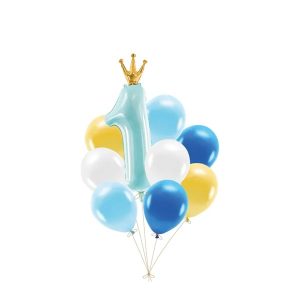 Balonski buket za 1. rođendan, plavi