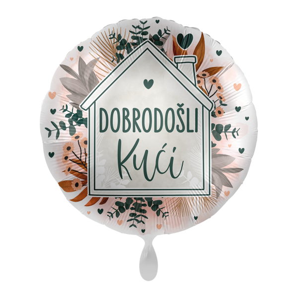 Folijski balon, Dobrodošli kući, 43 cm, M