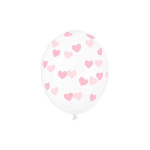Crystal Clear baloni baby roza srca, 50 kom