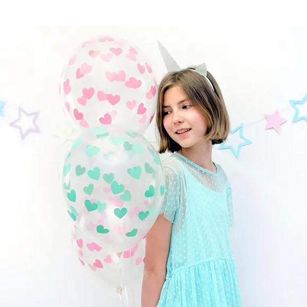 Crystal Clear baloni baby roza srca, 6 kom - Slika 2