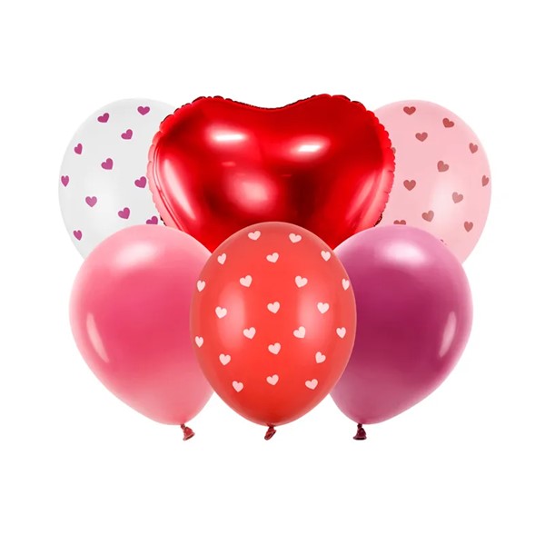 Set balona Be mine valentine, 6 kom
