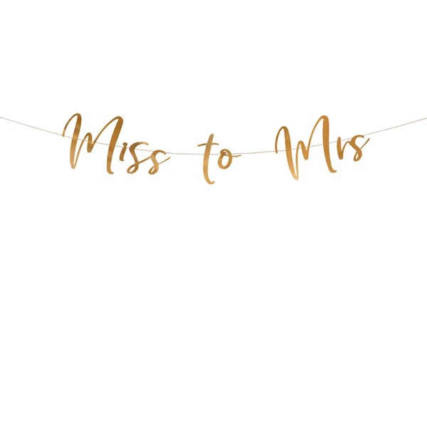 Girlanda natpis, Miss to Mrs, 18x76cm