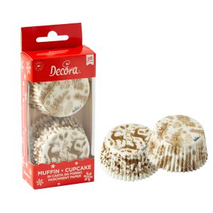 Papirnate košarice za muffine Gold, 36 kom