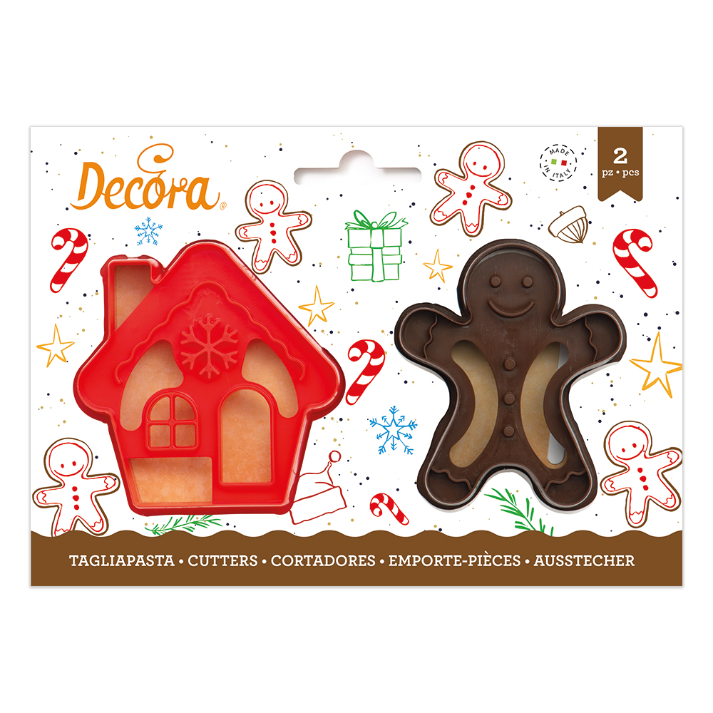 Plastični izrezivači za kekse, kućica i Gingerman