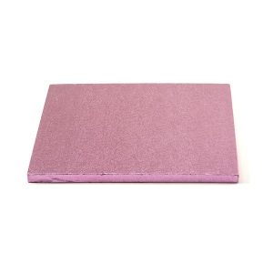 Cake board, četvrtasti, roza 25-35 cm