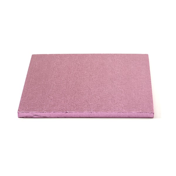 Cake board, četvrtasti, roza 25-35 cm