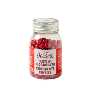 Čokoladna dekoracija, crvena, 80 g