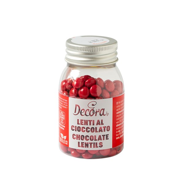 Čokoladna dekoracija, crvena, 80 g
