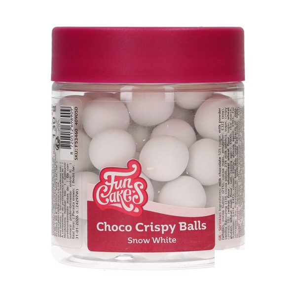 Choco Crispy Balls, bijele, 130 g