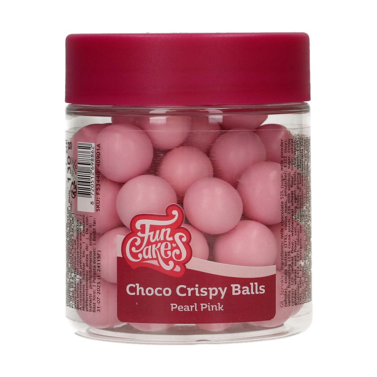 Choco Crispy Balls, roza, 130 g