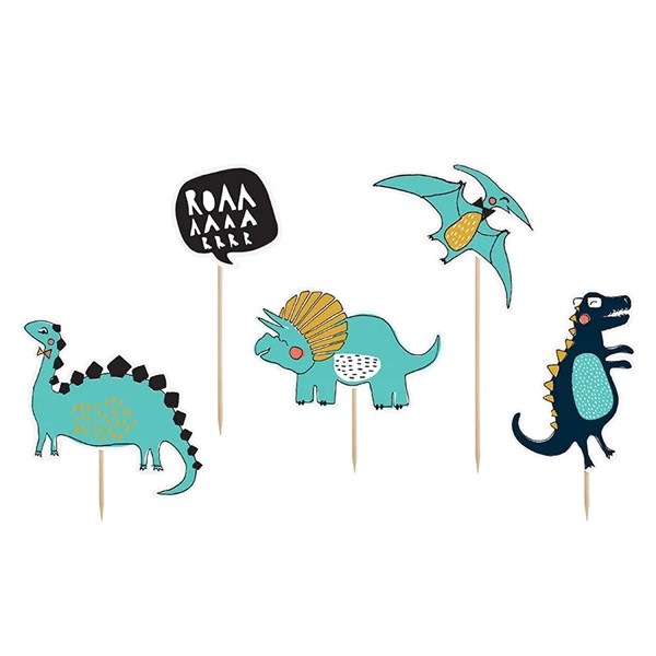 Topperi za torte i kolače, dinosaur, 5 kom