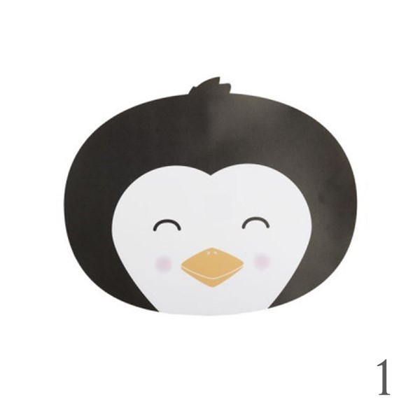 Dječji podmetač za jelo | pingvin, panda i rakun - Slika 3