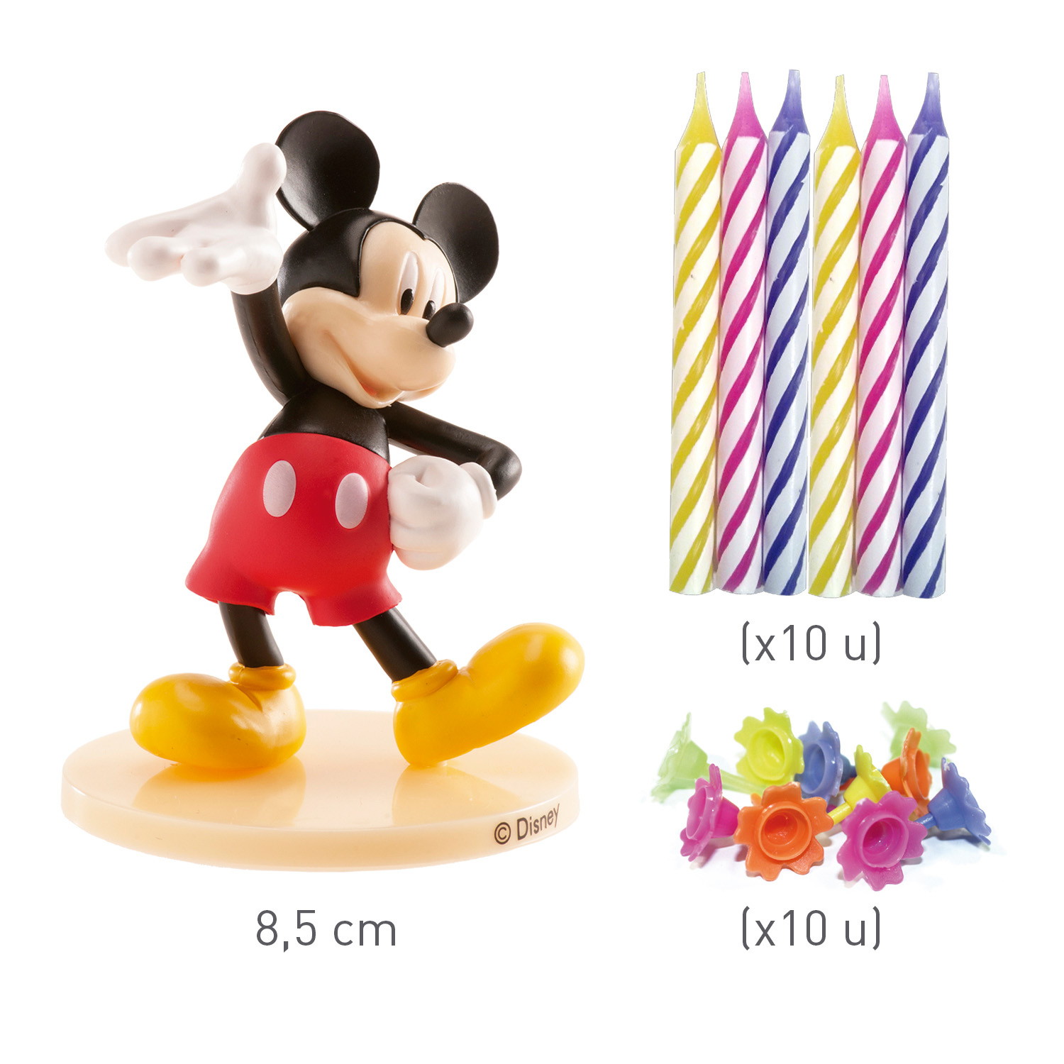 Mickey Mouse, set ukrasa za tortu sa svjećicama - Slika 3